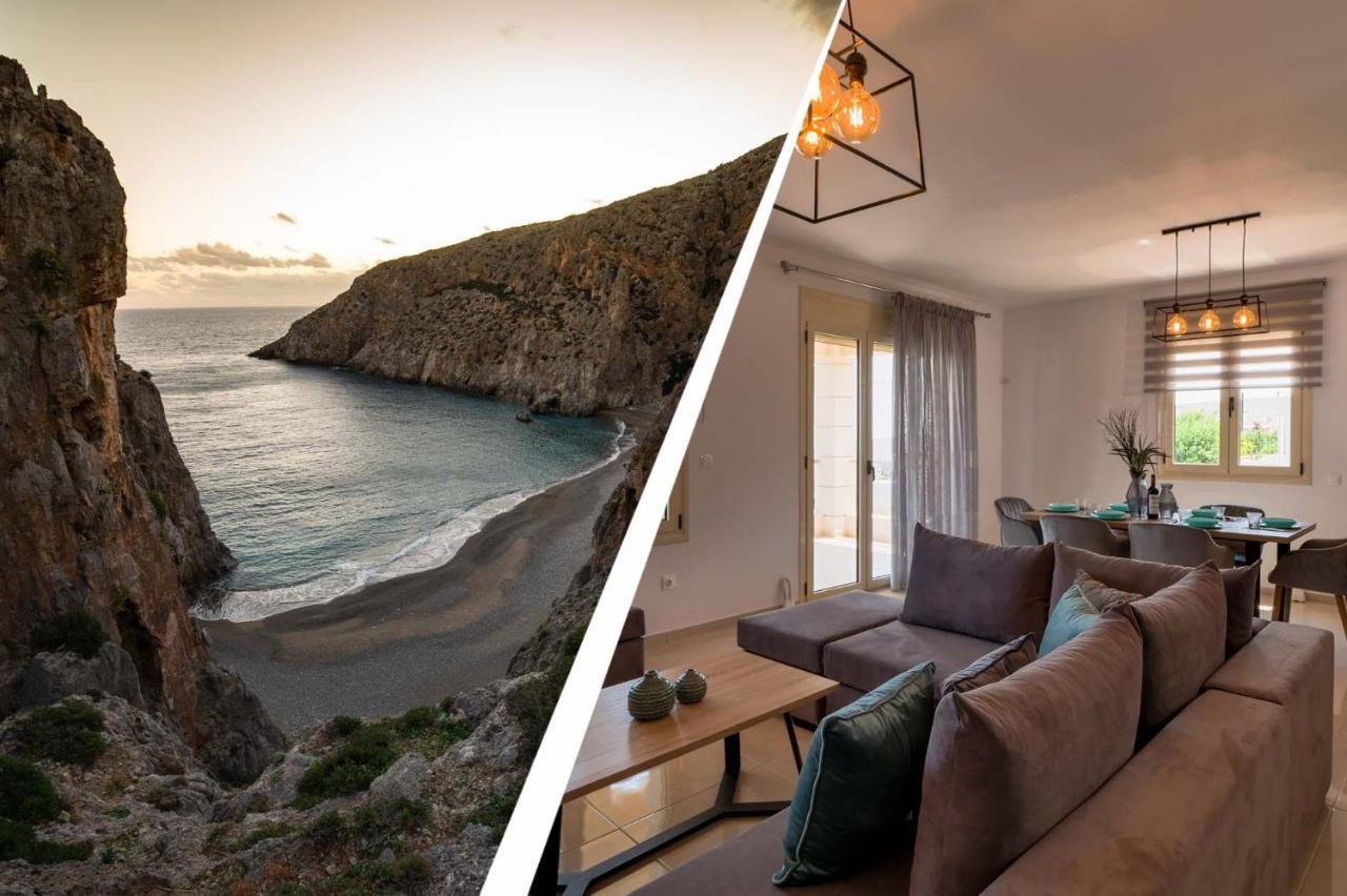 Azur Horizon Oceanview House Apartment Kokkini Hani Bagian luar foto
